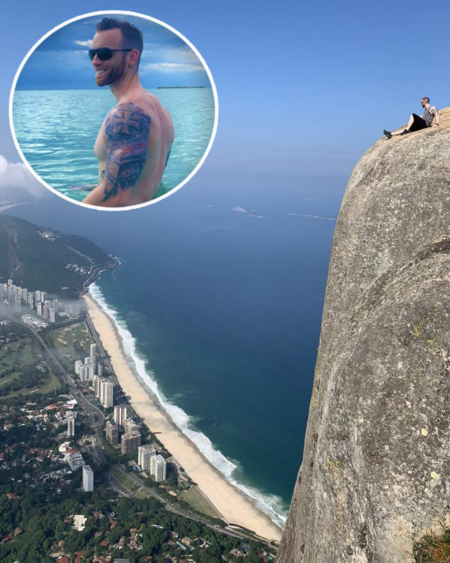 @Tha_irishman poses for a photo on Pedra da Gávea