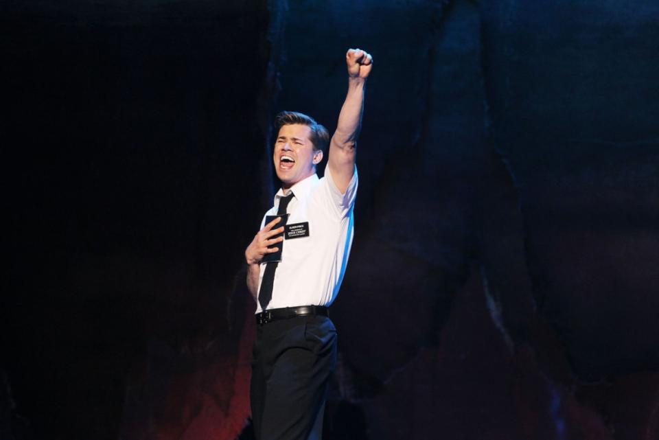 A picture of Andrew Rannells in ‘The Book of Mormon’