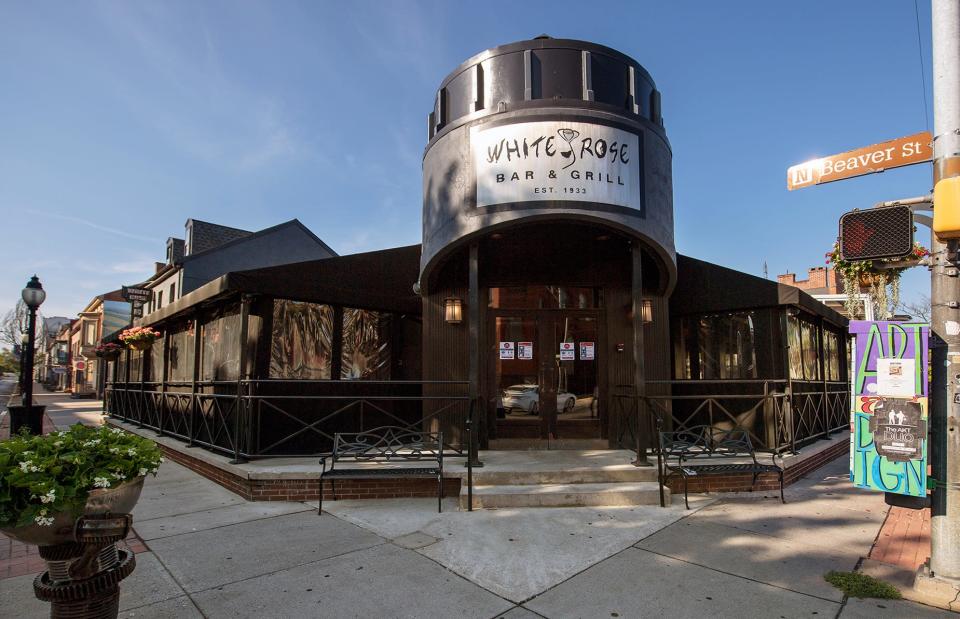 The White Rose Bar & Grill is at the intersection of West Philadelphia Street and North Beaver Streets in York.