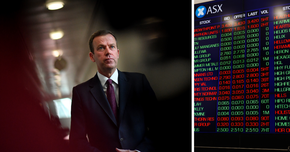 Australian trade minister Dan Tehan and the ASX