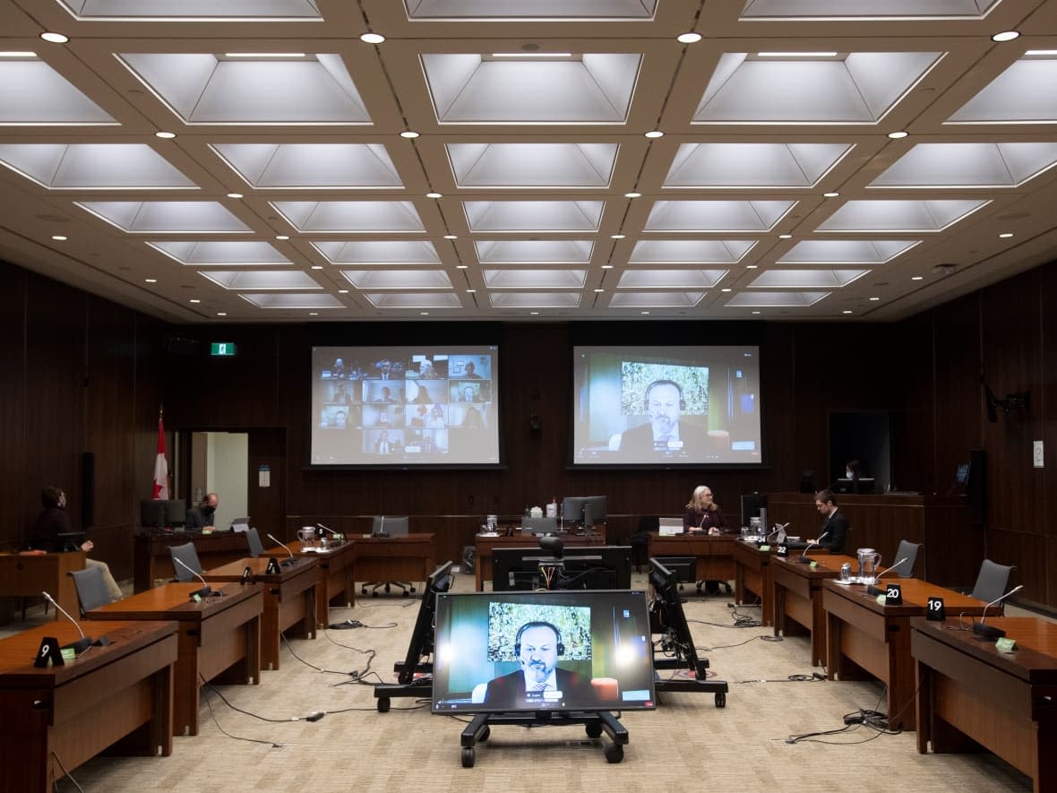 The House of Commons standing committee on access to information, privacy and ethics begins a virtual hearing on February 5, 2021 in Ottawa.  (Adrian Wyld/The Canadian Press - image credit)