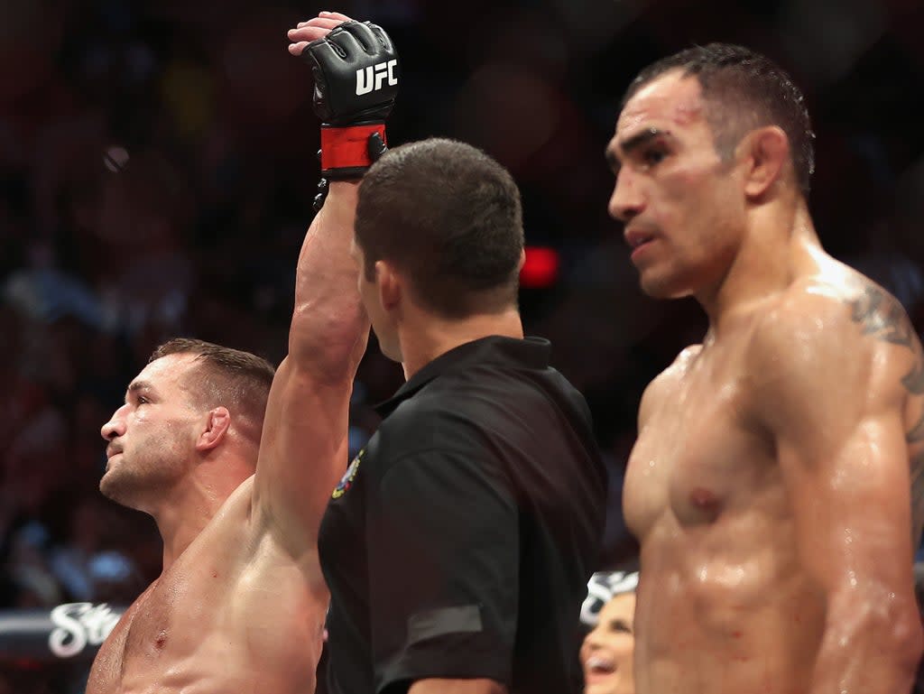 Tony Ferguson (right) seems determined to keep fighting and get back in the win column (Getty Images)