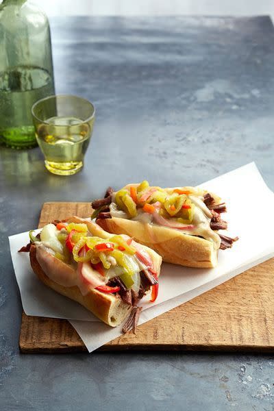 Philly-Style Pulled Beef Sandwiches