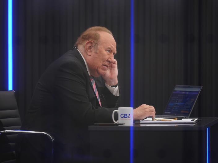 Presenter Andrew Neil during the launch for GB News (Yui Mok/PA)