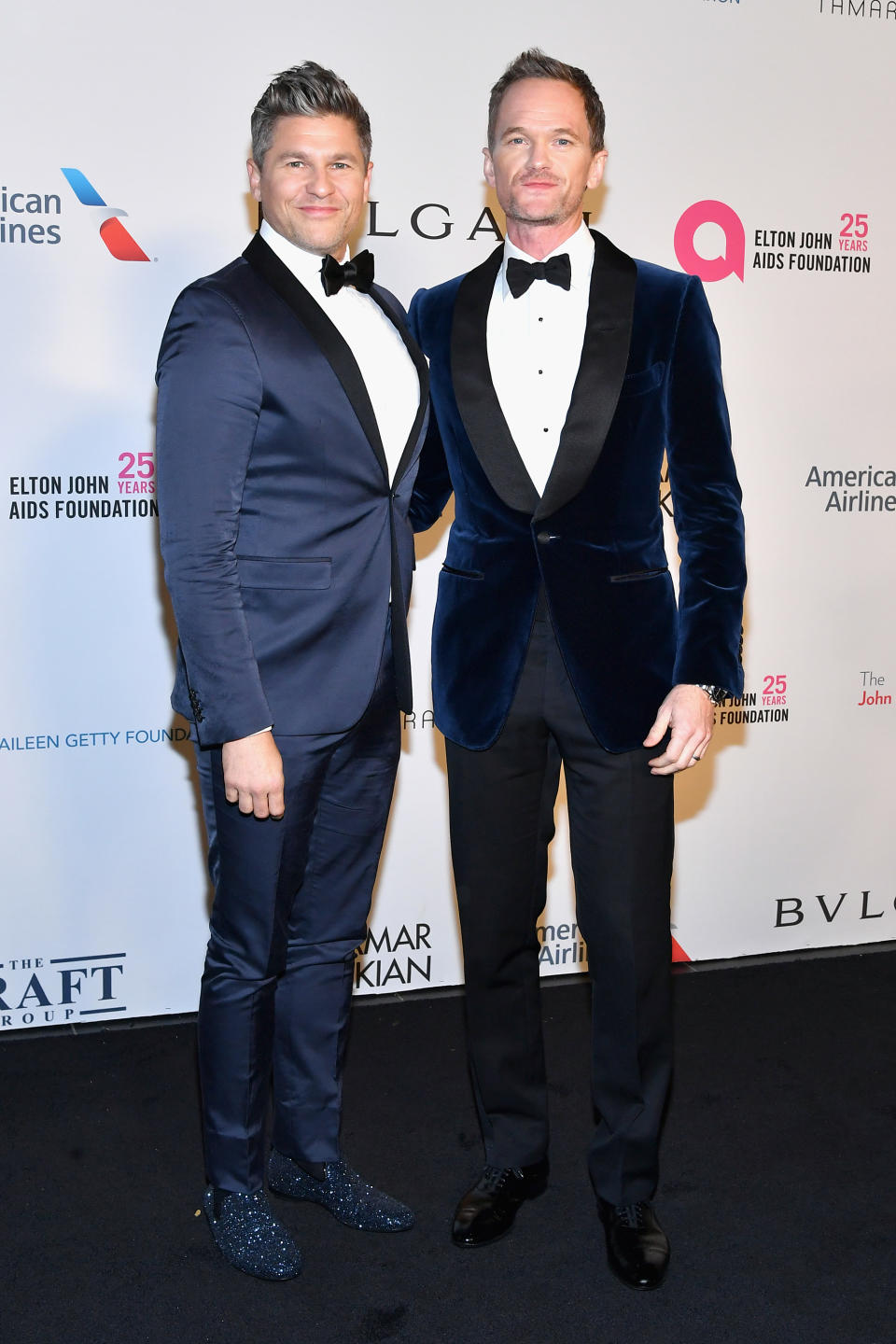 Neal Patrick Harris and husband David Burtka at the Elton John AIDS Foundation Fall Gala