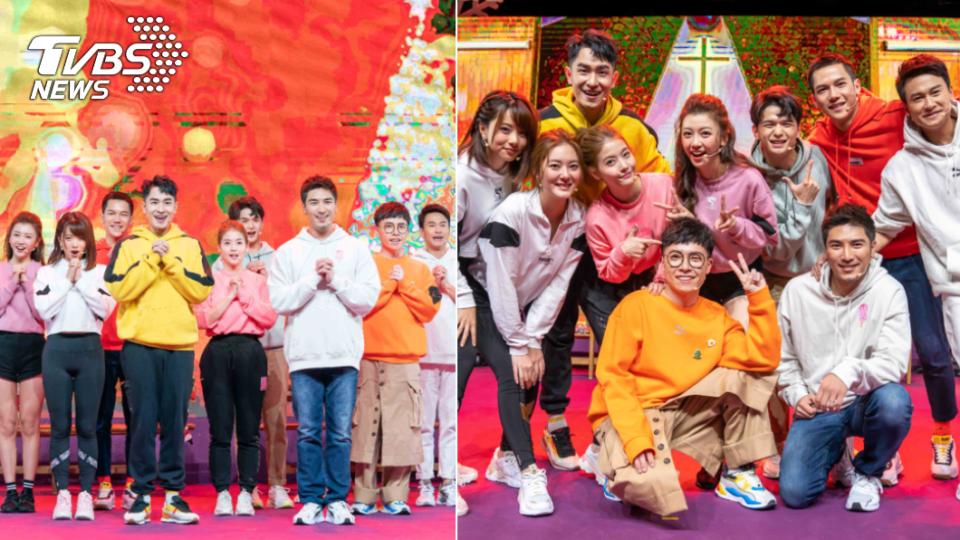 TVBS《女力報到》演員為了「2020聖誕愛無限音樂慶典」演出歌舞劇。（圖／TVBS）