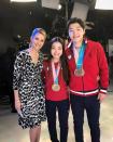 <p>maiashibutani: So happy @alexshibutani and I got to see @tanith_white today! (Photo via Instagram/maiashibutani) </p>