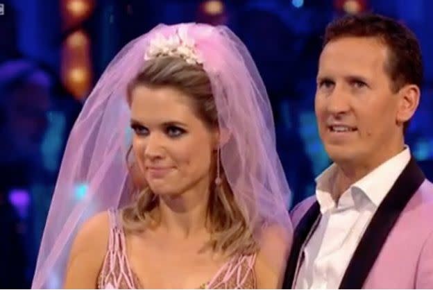 Charlotte Hawkins & Brendan Cole danced a wedding-themed jive (BBC)