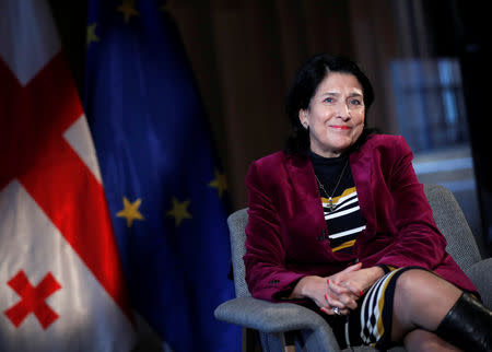 Georgia's president-elect Salome Zurabishvili speaks during an interview with Reuters in Tbilisi, Georgia, December 1, 2018. REUTERS/David Mdzinarishvili