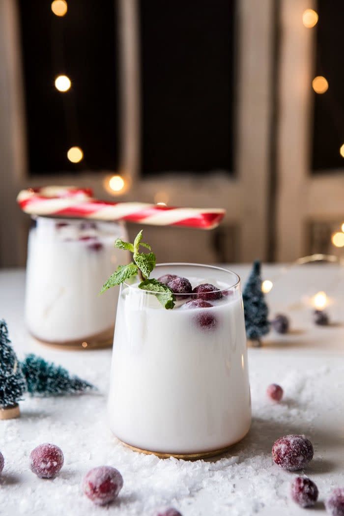 <p>You may be skeptical mixing tequila, coconut rum, and coconut milk together, but this snowy take on a margarita sounds like just the thing your Christmas party needs!</p><p><strong>Get the recipe at <a href="https://www.halfbakedharvest.com/christmas-snowstorm-margarita/" rel="nofollow noopener" target="_blank" data-ylk="slk:Half Baked Harvest;elm:context_link;itc:0;sec:content-canvas" class="link ">Half Baked Harvest</a>. </strong> </p>