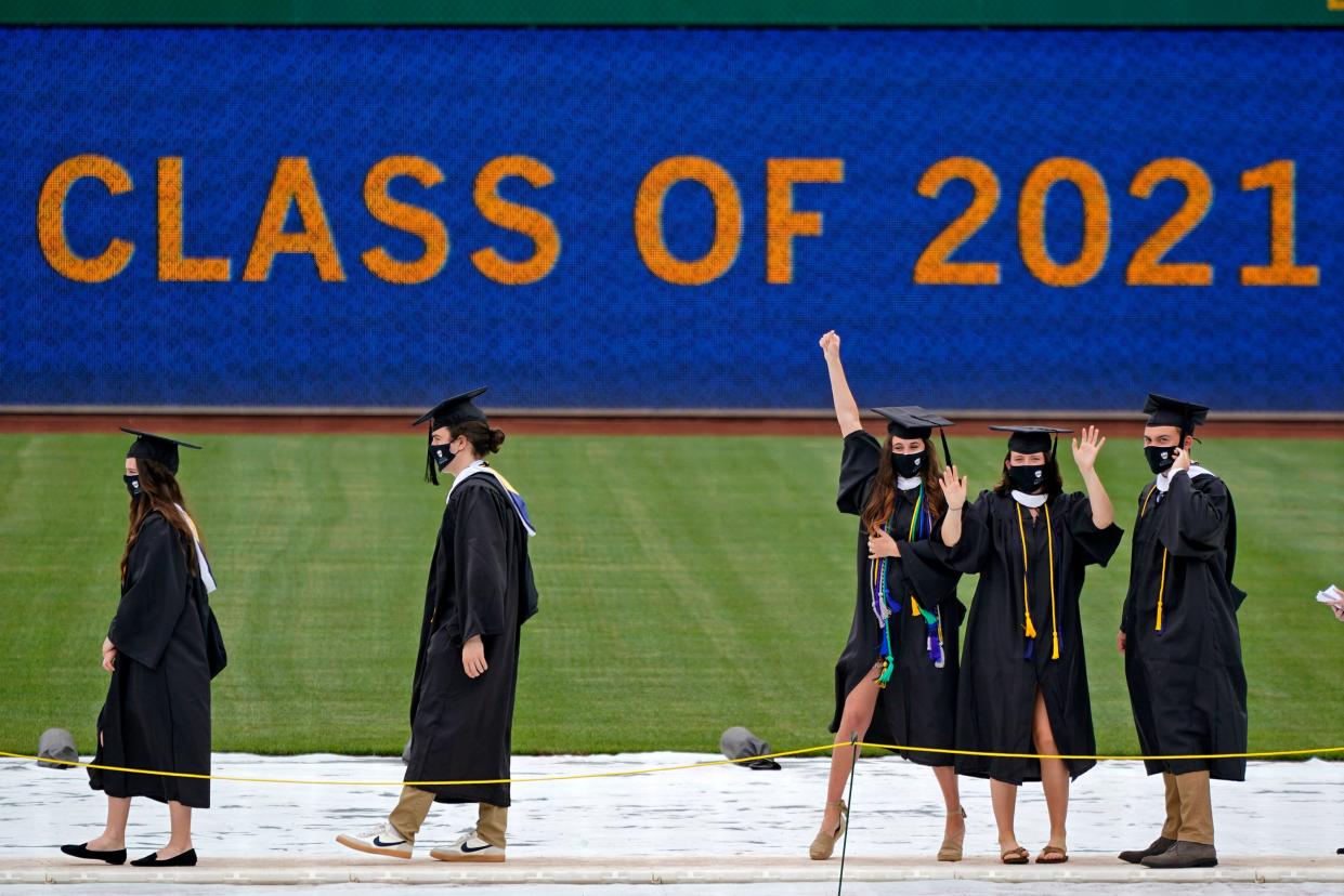 University of Pittsburgh graduation on May 4, 2021, in Pittsburgh.