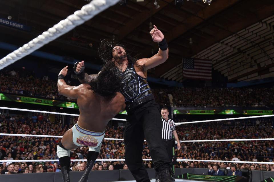 <p>The Big Dog puts down Jinder Mahal (and Sunil Singh)</p>