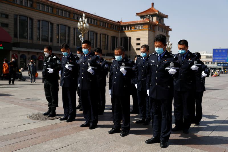 China mourns for coronavirus (COVID-19) victims on Qingming tomb sweeping festival