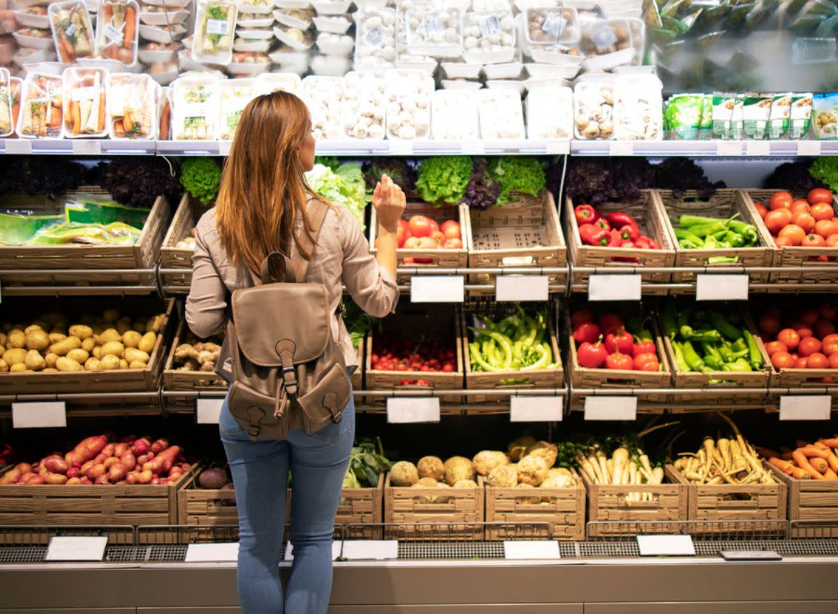 Woman shopping for produce