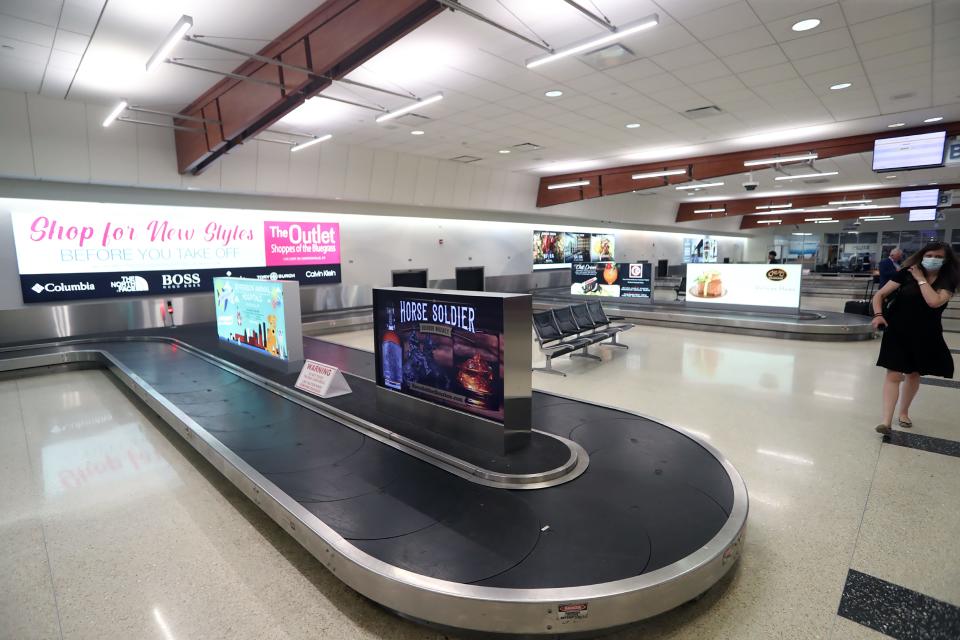 The part of the airport baggage claim area that is next to be upgraded in the airport's multi-year, $400 million modernization project.  July 13, 2023 