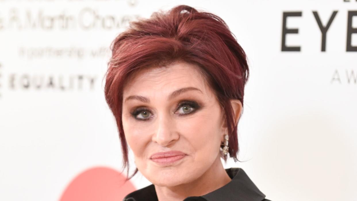 sharon osbourne in black top 