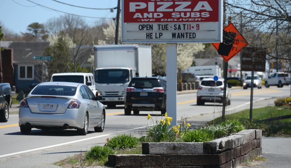 A "help wanted" sign along Route 28 in West Yarmouth last year.
