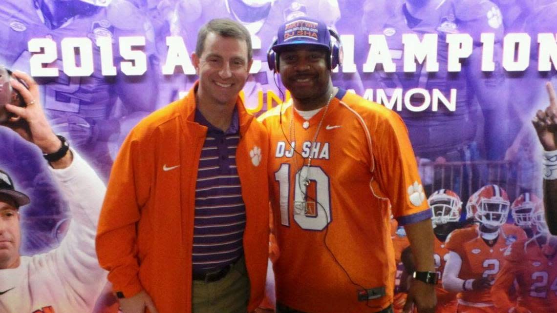 Clemson football coach Dabo Swinney first noticed Donsha “DJ Sha” Butler while he was DJing for a Tigers recruiting event in the mid-2010s.