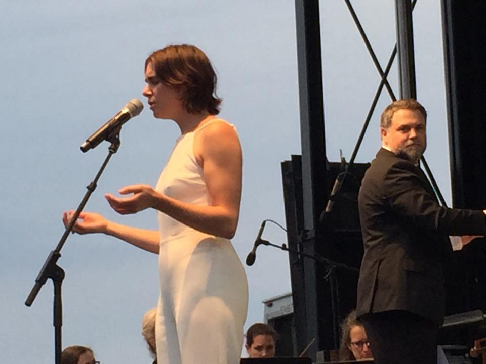 Francesca Blanchard sings with and Matt LaRocca conducts the Vermont Symphony Orchestra on July 24, 2021 at Shelburne Museum.