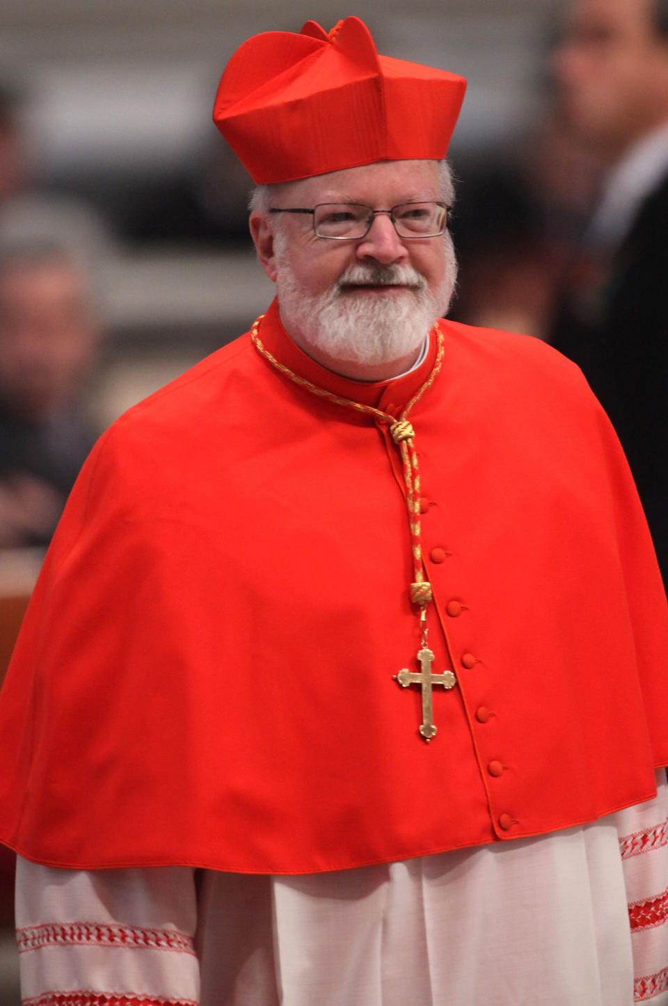 Archbishop of Boston  Age: 68  Born: June 29, 1944 in Lakewood, Ohio  Education: St. Fidelis Seminary (Butler, Pa.), Capuchin College (Washington, D.C.), and Catholic University of America  Ordained a priest: 1970 in Pittsburgh  Posts held: bishop of St. Thomas, U.S. Virgin Islands (1985-1992); bishop of Fall River, Mass. (1992-2002); bishop of Palm Beach (2002-2003); archbishop of Boston (2003-present)  Elevated to cardinal: 2006 by Pope Benedict XVI   VATICAN CITY, VATICAN - FEBRUARY 19:  Cardinal Sean Patrick O'Malley, archbishop of Boston attends a mass held by pope Benedict XVI in St. Peter's Basilica on February 19, 2012 in Vatican City, Vatican. The 84 year old Pontiff installed 22 new cardinals during his fourth concistory, who will be responsible for choosing his sucessor.  (Photo by Franco Origlia/Getty Images)