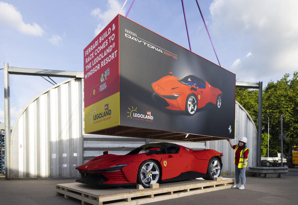 life-sized LEGO Ferrari Daytona SP3