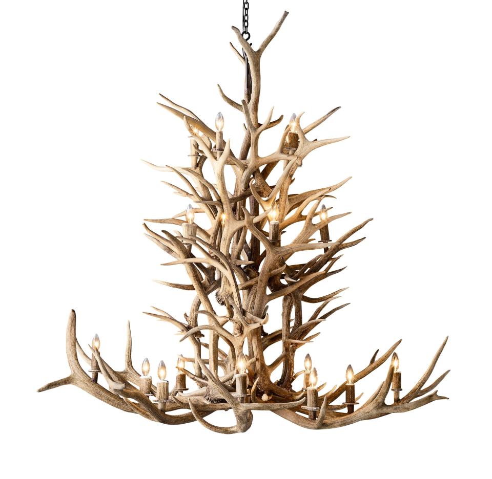 Natural antler chandelier.