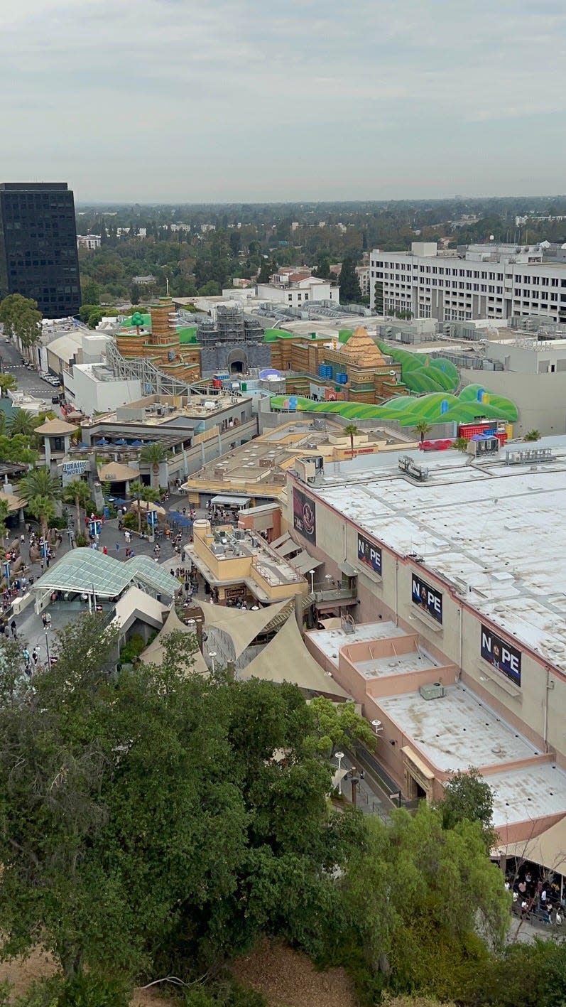 Super Nintendo World is seen under construction at Universal Studios Hollywood in July 2022.