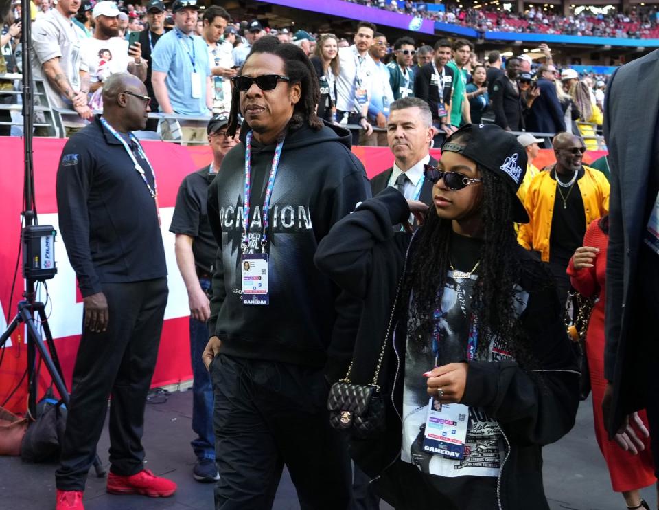 blue ivy carter at the super bowl lvii pregame