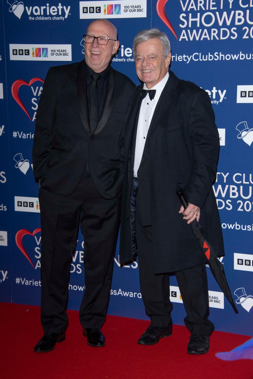 Bruce, pictured with fellow radio DJ legend, Tony Blackburn at the Variety Club Showbusiness Awards last November,  is the latest famous face to be leaving BBC Radio (Getty Images)