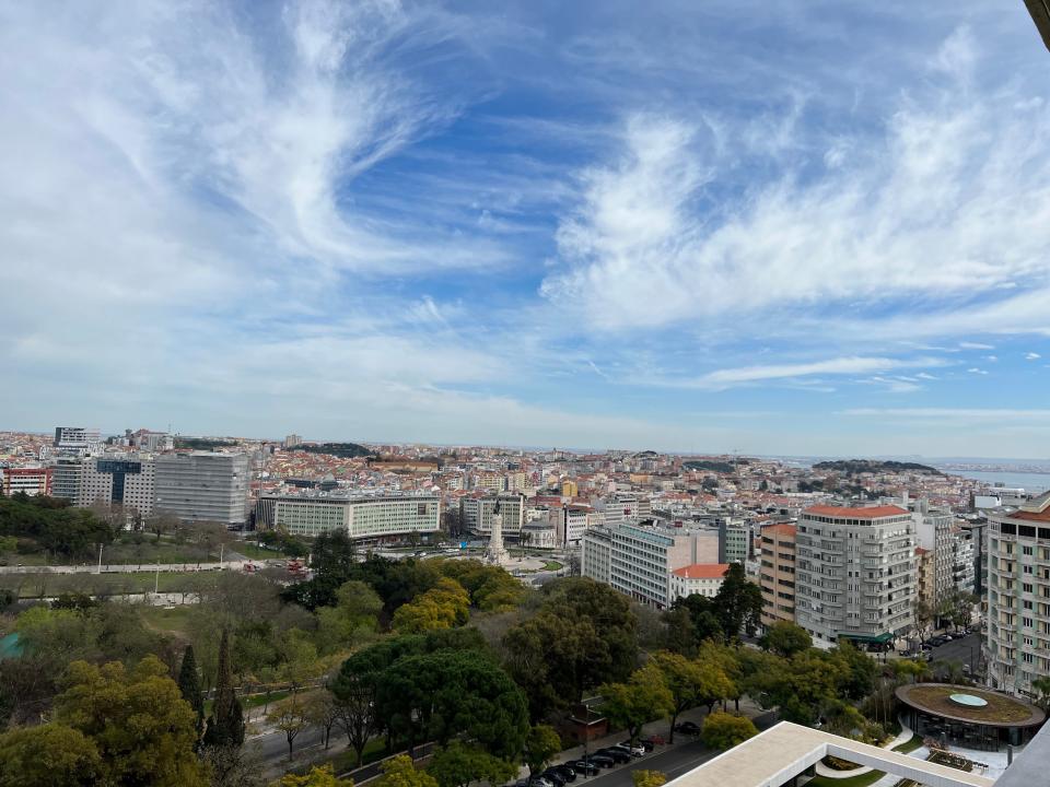 The view from the Four Seasons Hotel Ritz in lisbon