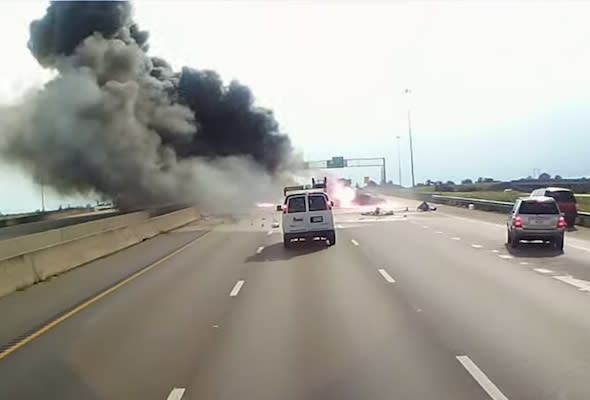 Dash cam crash