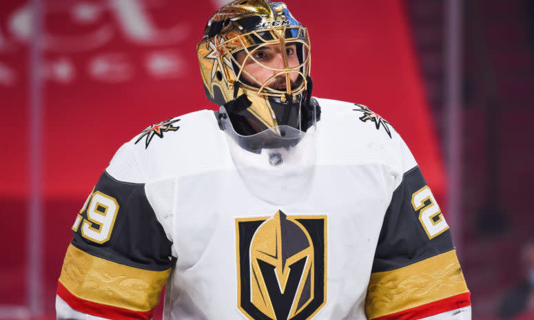 Marc-Andre Fleury pictured during the playoffs.
