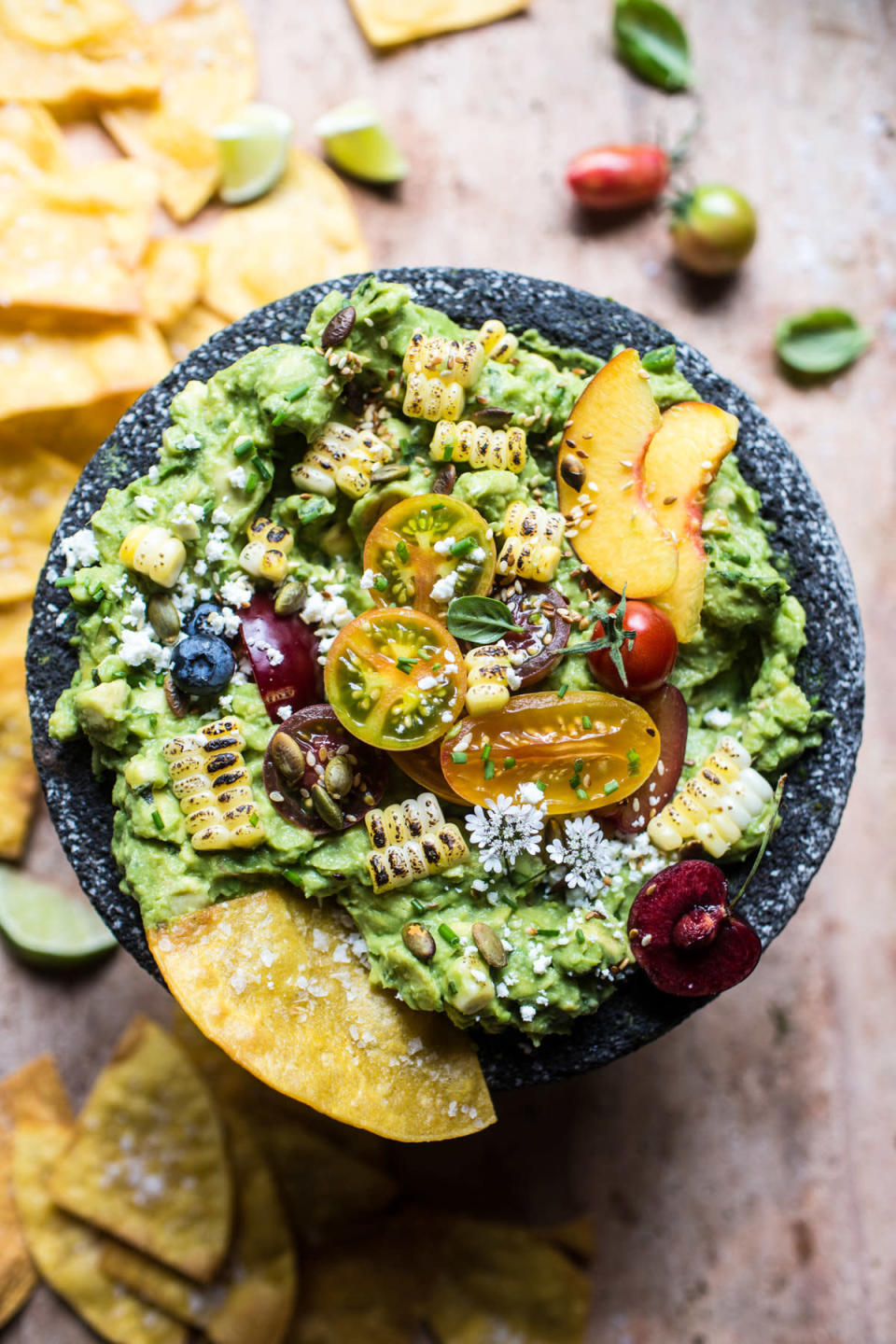 <strong>Get the <a href="http://www.halfbakedharvest.com/summer-garden-guacamole/" target="_blank">Summer Garden Guacamole recipe</a>&nbsp;from Half Baked Harvest</strong>