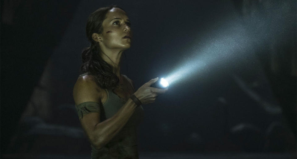 Alicia Vikander as Lara Croft in 2018's Tomb Raider