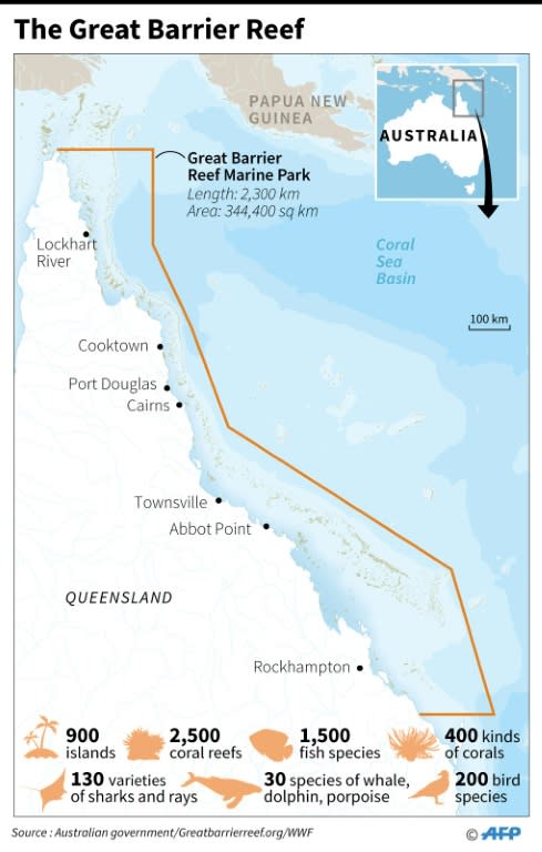 Map and factfile on Australia's Great Barrier Reef