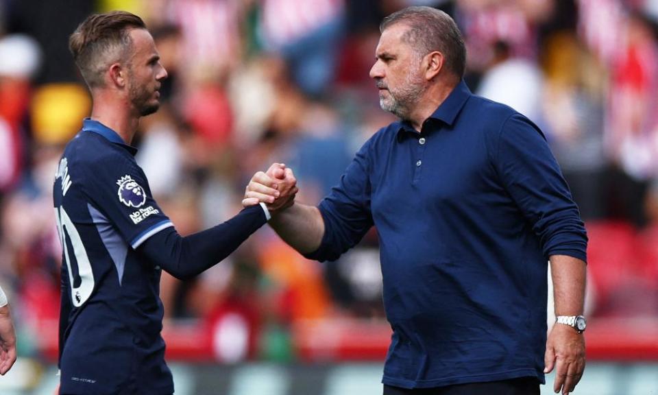 James Maddison and Ange Postecoglou