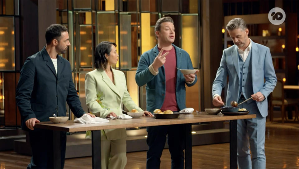 Andy Allen, Melissa Leong, Jamie Oliver, Jock Zonfrillo on MasterChef Australia