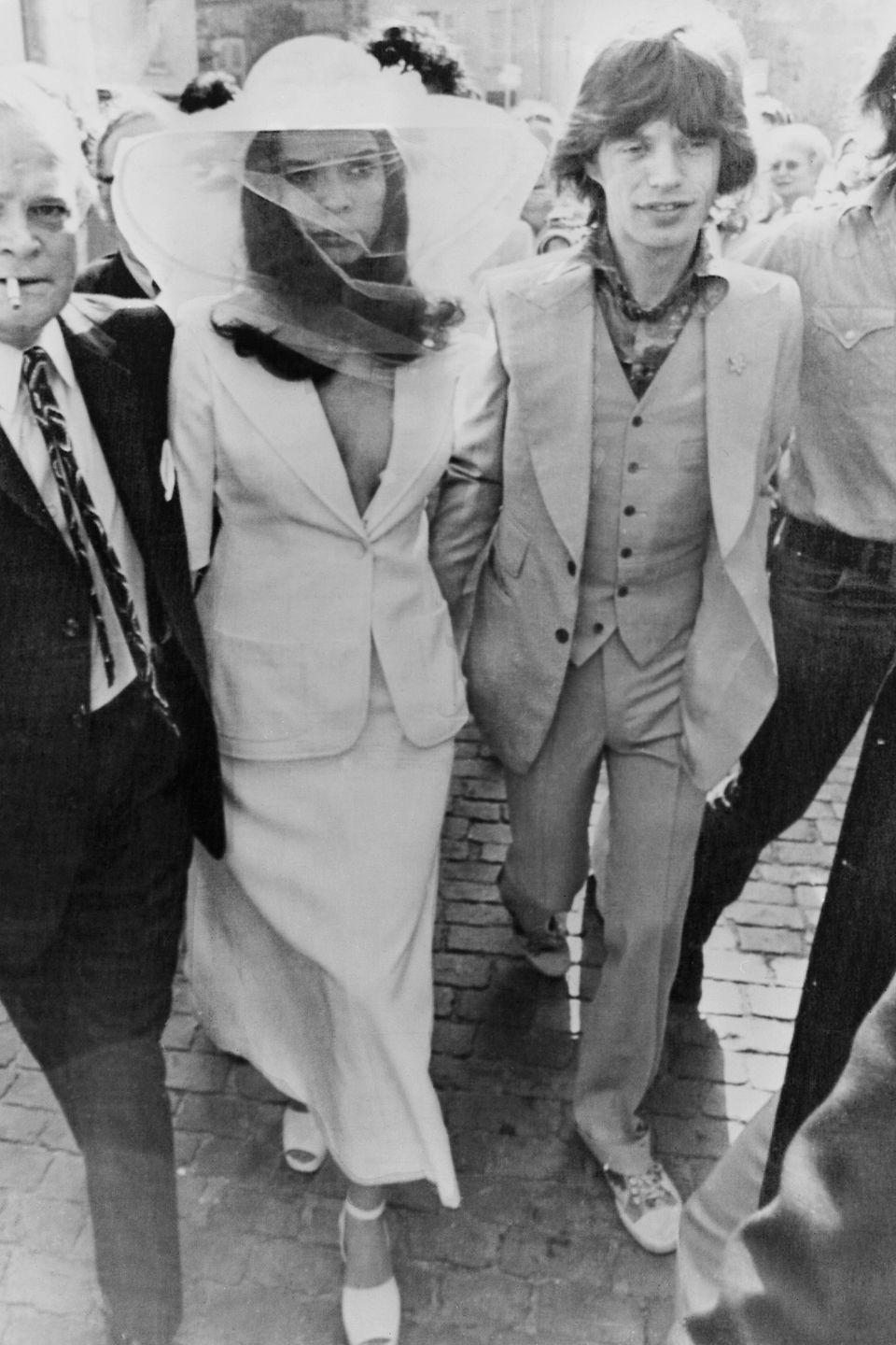 1971: Bianca Jagger and Mick Jagger