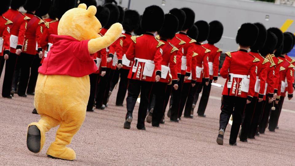 Winnie the Pooh with the King's guards