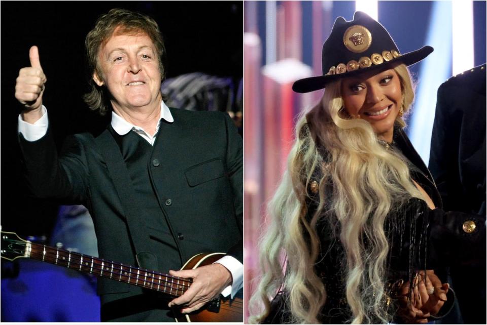 Paul McCartney congratulated Beyonce for her cover of ‘Blackbird' (Getty)