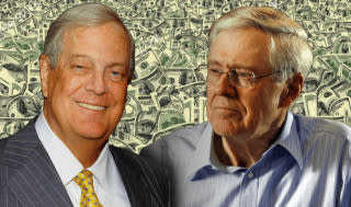 Brothers Charles and David Koch from campaign ad