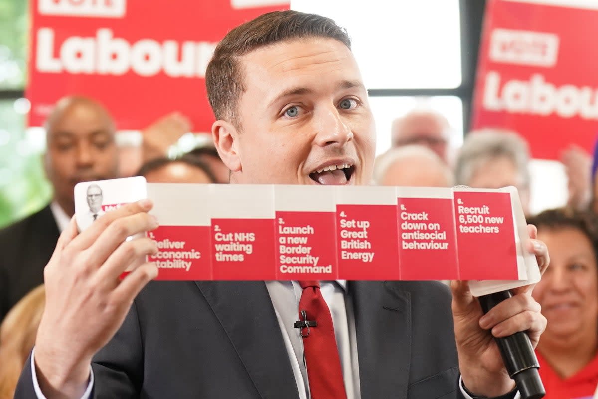 Shadow health secretary Wes Streeting said Labour will not be able to give junior doctors a full pay rise ‘on day one’ (Stefan Rousseau/PA Wire)