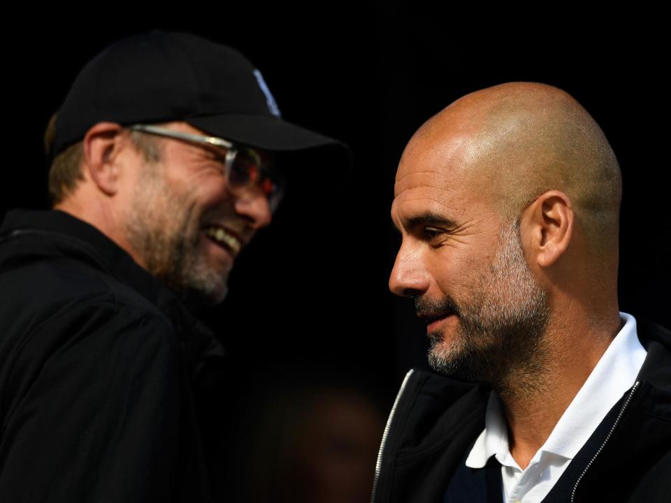 Manchester City manager Pep Guardiola brushes off Jurgen Klopp's compliments