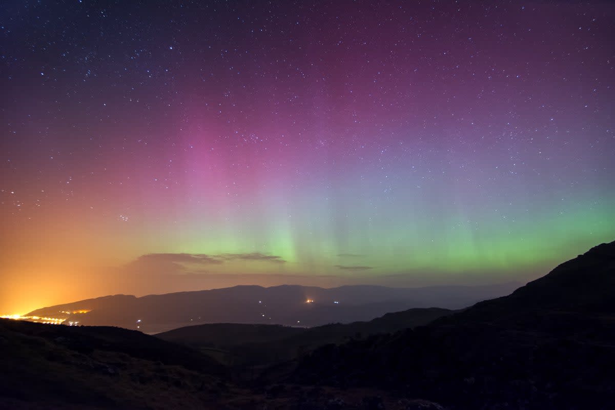 A strong storm made the Lights visible in Snowdonia in this photo (Getty Images/iStockphoto)
