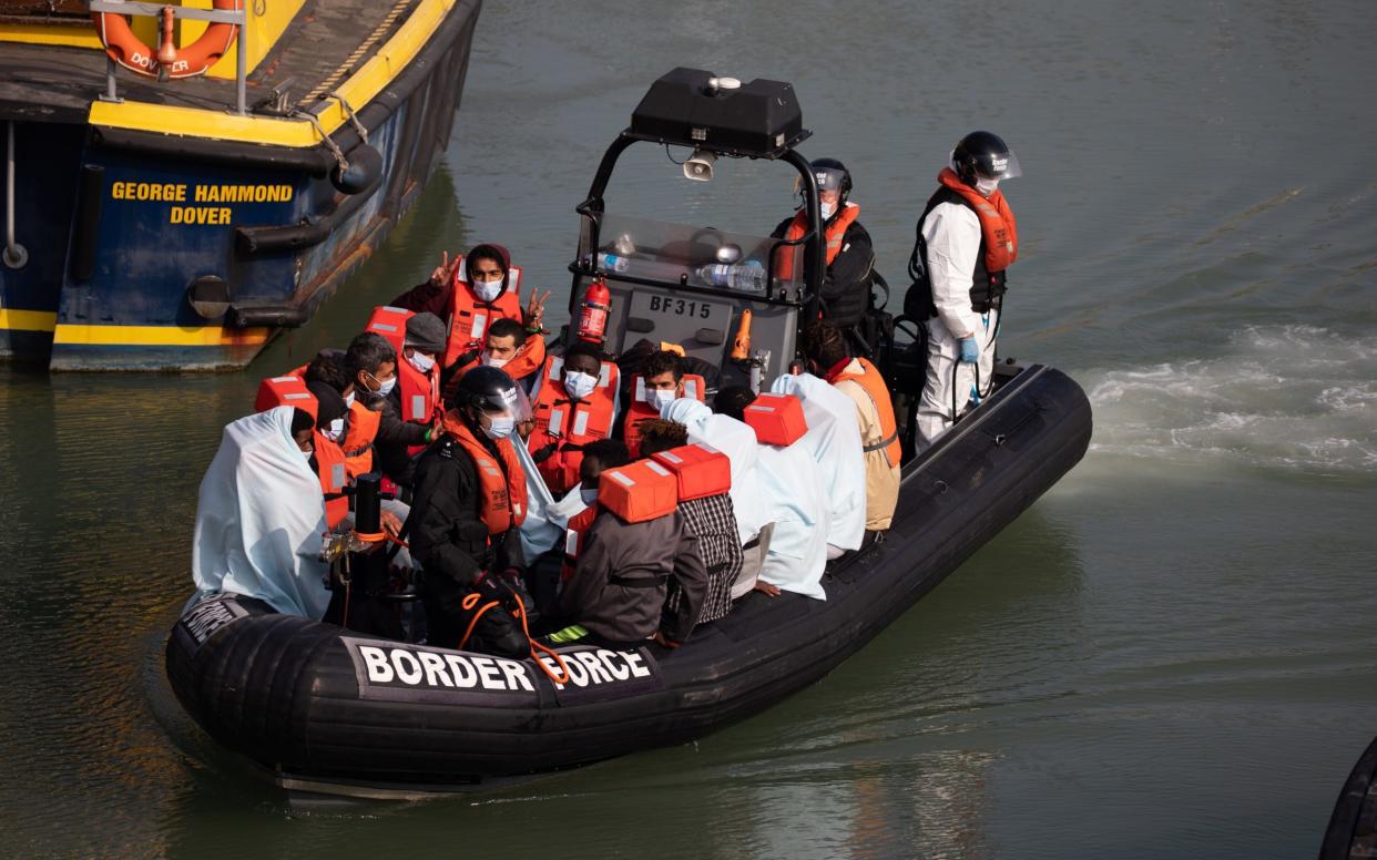 Border Force officials transport migrants, that have been intercepted in the English Channel, in order to process them - Luke Dray/Getty Images Europe