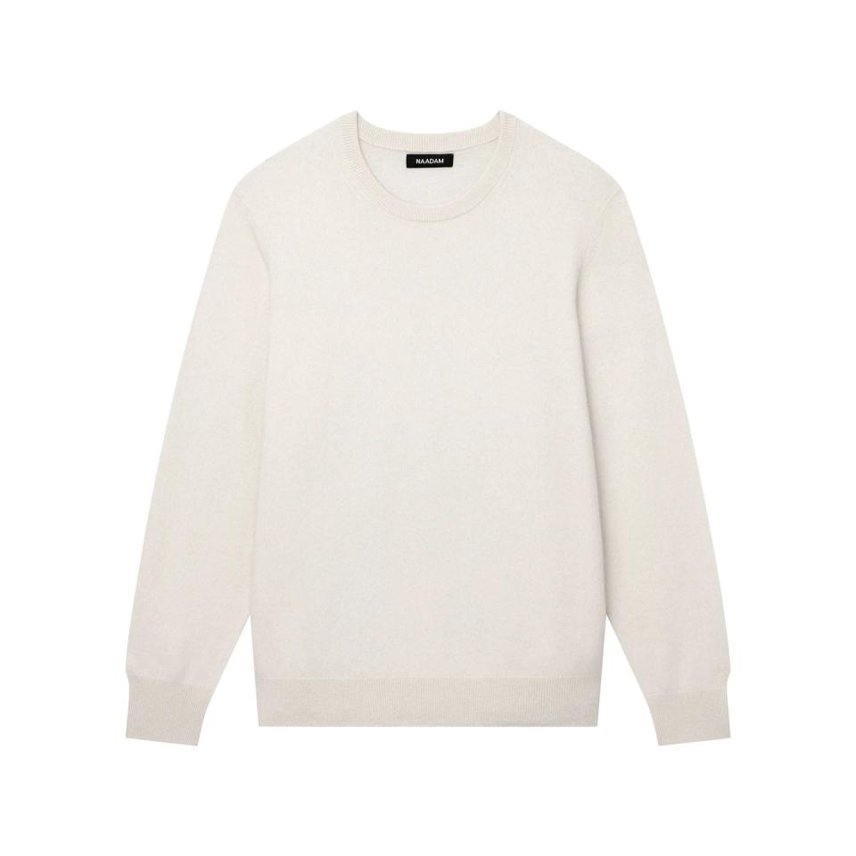 White cashmere sweater