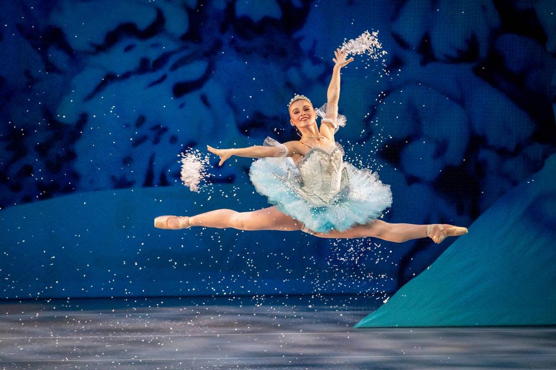 Ballet Idaho’s “The Nutcracker” plays for two weeks at the Morrison Center. Pictured: Annika Dalbratt as a Snowflake. 