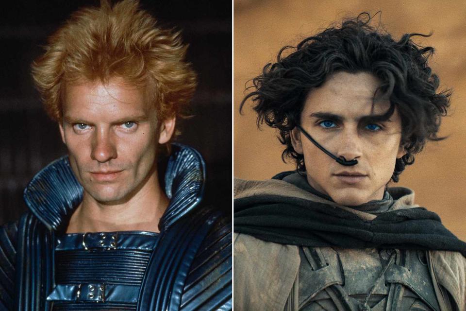 <p>Nancy Moran/Sygma via Getty; Warner Bros. Pictures</p> Sting as Feyd-Rautha in 1984