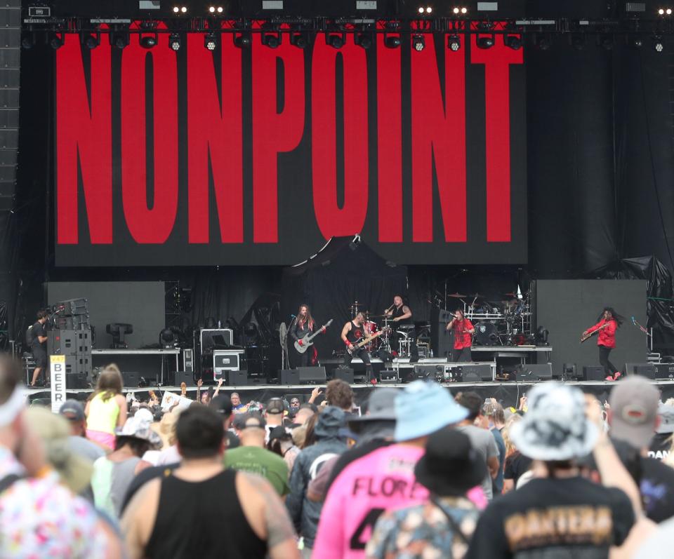Nonpoint performs on Friday's second day of the Welcome to Rockville music festival in Daytona Beach.