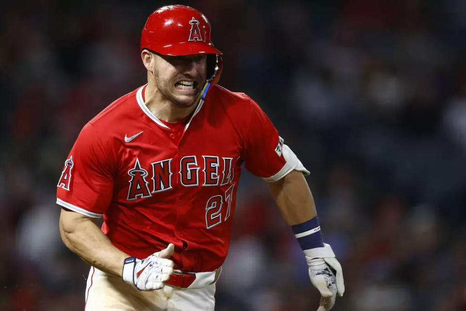 洛杉磯天使球星楚奧特（Mike Trout），希望可以在7月底之前傷癒歸隊。法新社